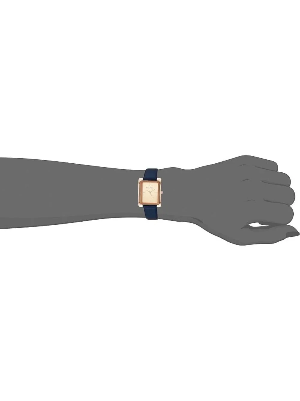 Anne Klein Women's Navy Blue Rose Gold Leather Strap Analog Quartz Luxury Watch